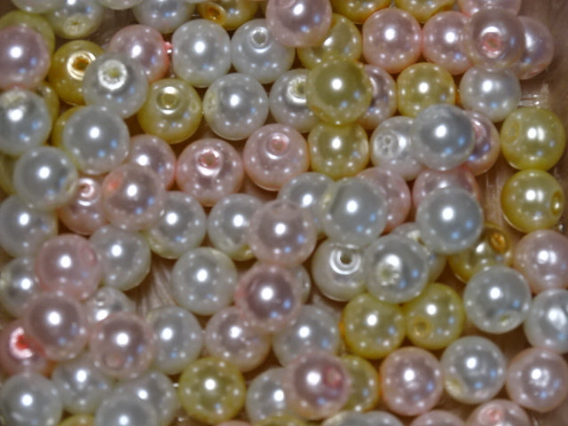 'Summer Wedding' 8mm glass pearls mix