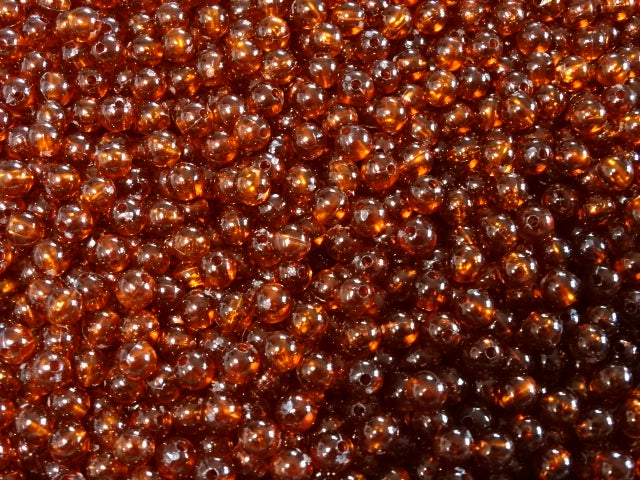 'Cocoa Berry' transparent 6mm plastic beads