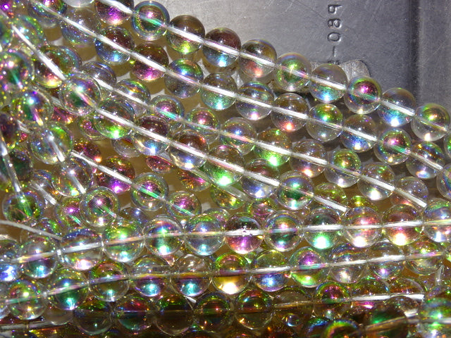 'Crystal Bubbles'   8mm   K9 Crystal Glass Beads