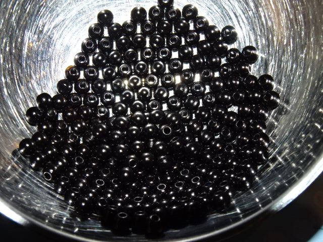 'Simply Black'  4mm   Acrylic Beads