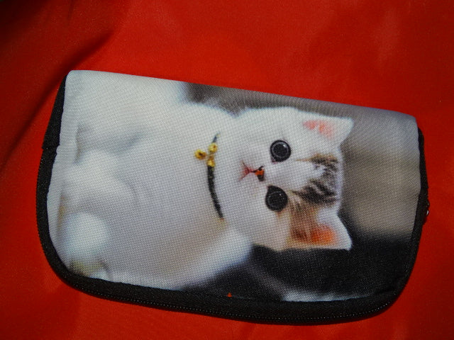 'Cutie Cat'  Purse, Wallet, Clutch Bag, Cosmetics Pouch, Gift, Wash Bag