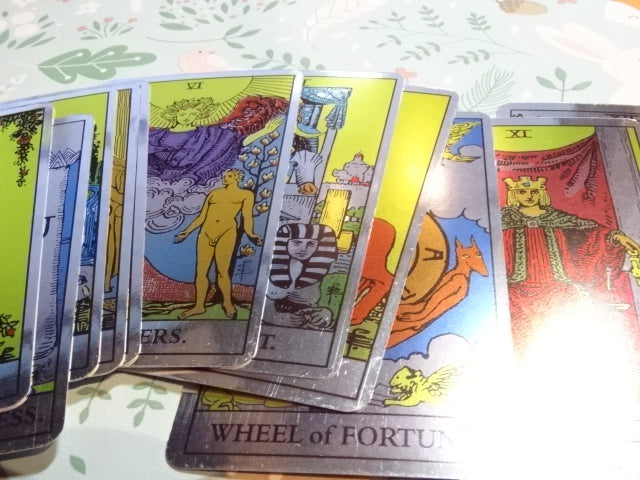 A. E. Waite Foil Effect Tarot Cards  (No Guidebook but has a QR code on box to scan)