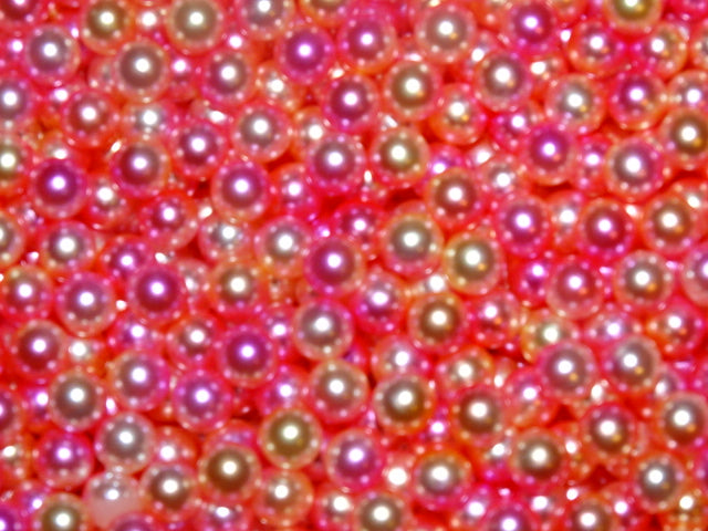 'Pink Princess'  'NO HOLE BEADS'  6mm  Imitation Pearl Acrylic CRAFT Beads