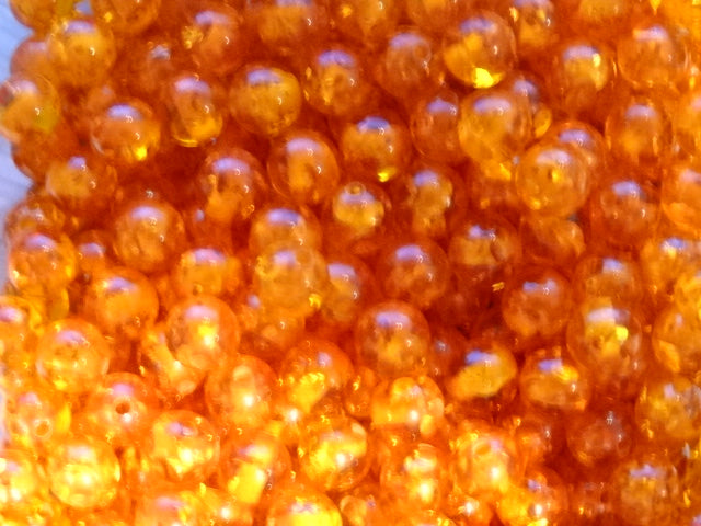 'Imitation Amber Beads'  Resin Beads 6mm