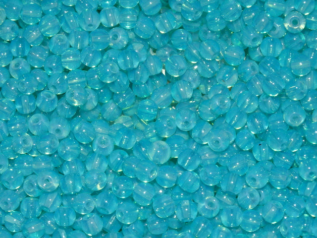 'Ice Blue'   Imitation Opalite Glass Beads  6mm