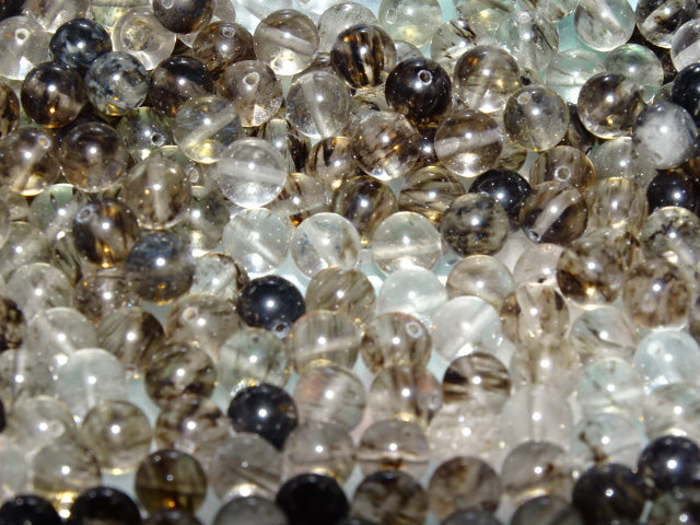 Imitation Smoky Quartz Glass Beads  6mm