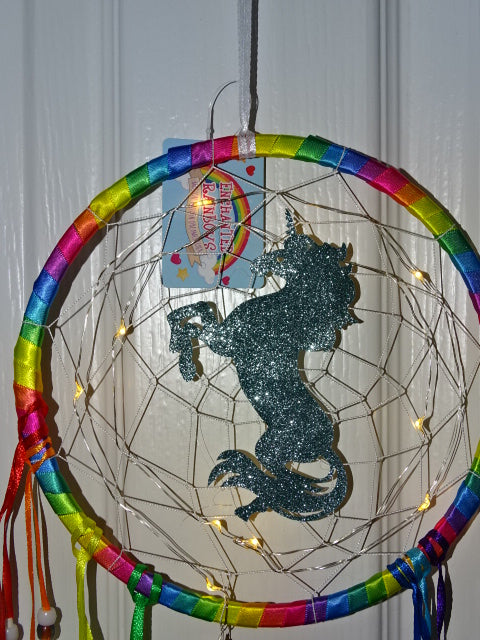 Light Up Unicorn Rainbow Dream Catcher