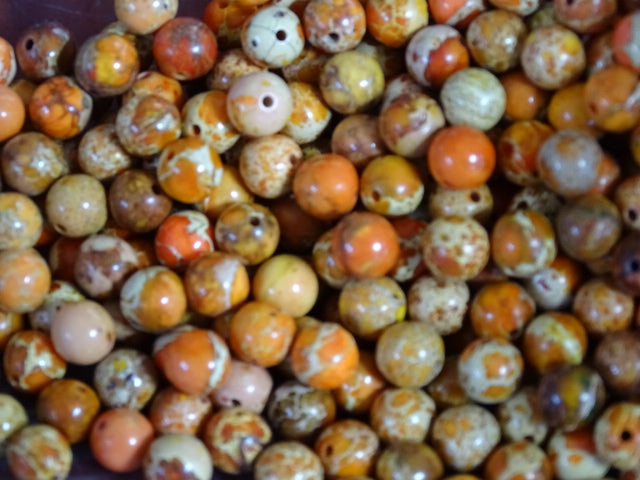 'Autumn Gold'  6mm Semi Precious Natural Imperial Jasper Beads